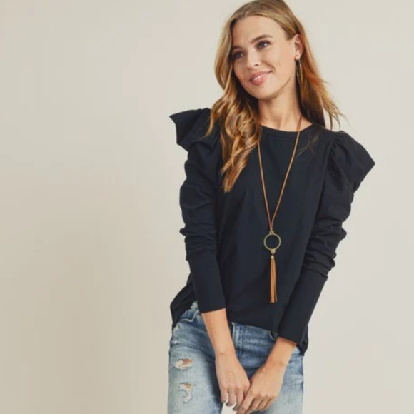 Doe & Rae Puffed Sleeve Top - Picture 11 of 12